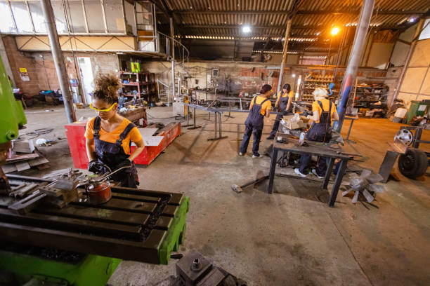istock Women at Work in Metal Workshop 2179742219