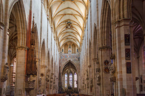 Detail of the ornate interior of the Ulm cathedral, Germany