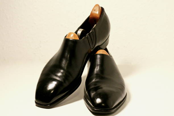 Premium Black British Bespoke Loafer with shoetrees