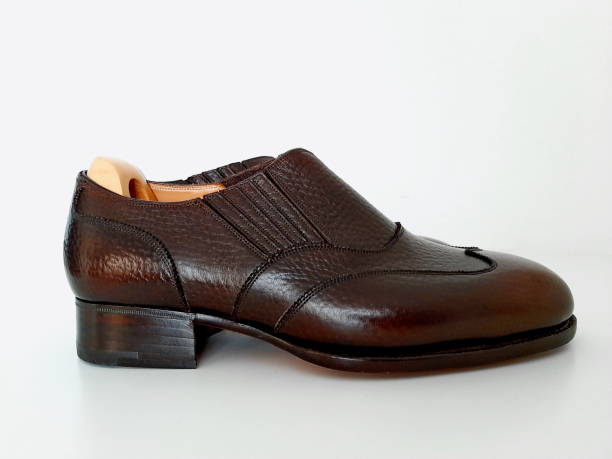 istock Premium Brown British Bespoke Lazyman Loafer with shoetrees 2179753587