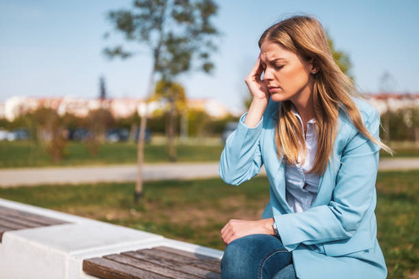 istock Businesswoman having a headache 2179766511