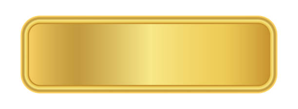 istock gold label banner, luxury golden frame, gold name plate 2179769628