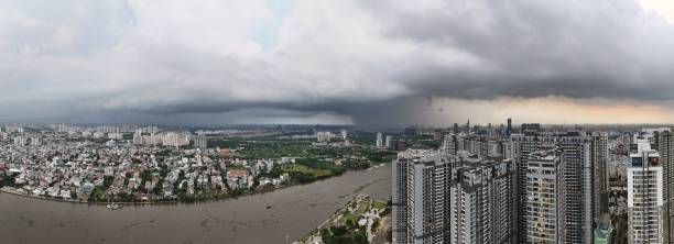 istock Rain cloud over Ho Chi Minh city 2179769751