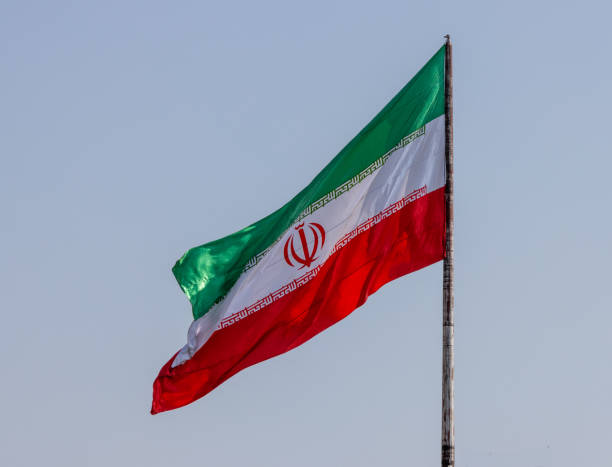 istock Iranian flag waving in the wind. Real Iran flag 2179769896