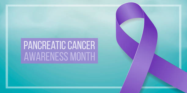 istock Pancreatic Cancer Awareness Month concept. Banner template with purple ribbon. Vector illustration. 2179772179