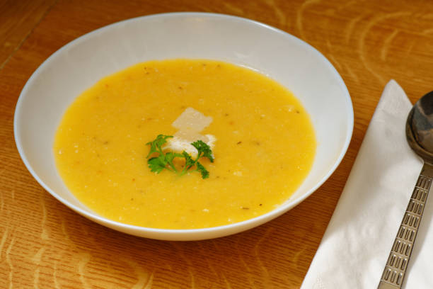 istock Pumpkin soup on plate 2179777299