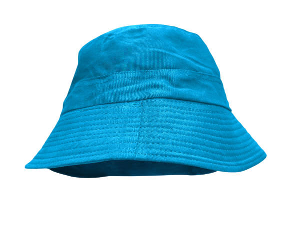 istock Blue bucket hat isolated on white background. 2179778884