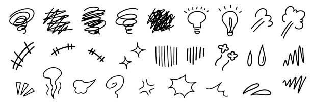 illustrations, cliparts, dessins animés et icônes de emotional handwritten illustration icons. - irritation