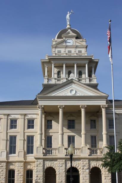 istock Historic courthouse with clock tower in Texas. 2179793463