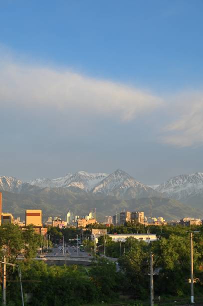 Panoramic view of Almaty city