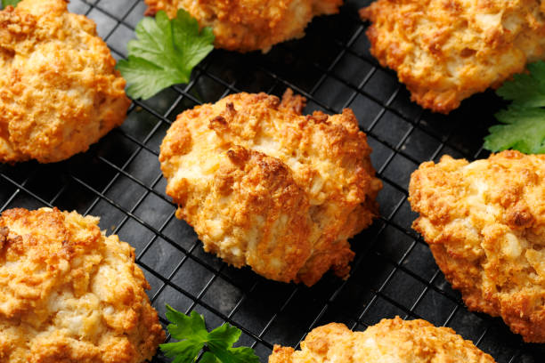 istock Homemade Cheddar Cheese Biscuits on a cooling rack 2179803932