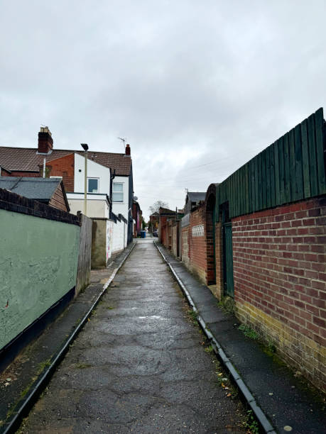 Empty alley between houses in Norwich, Norfolk
