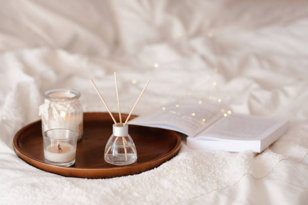 istock Cozy home atmosphere with liquid perfume 2179822828