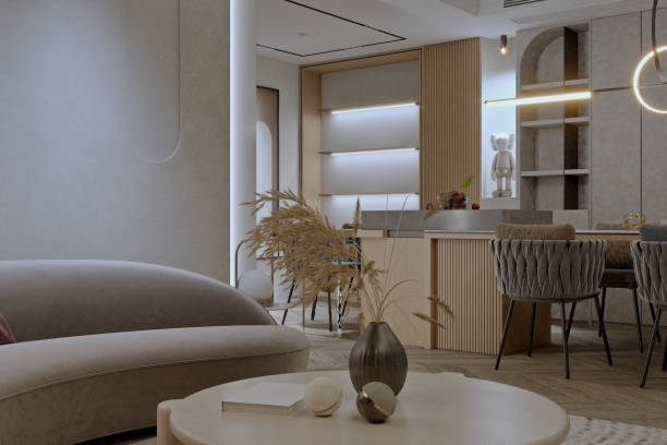istock 3d render of living room and dining space 2179822969