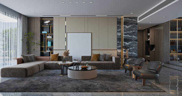 istock 3d render of living room and dining space 2179823010