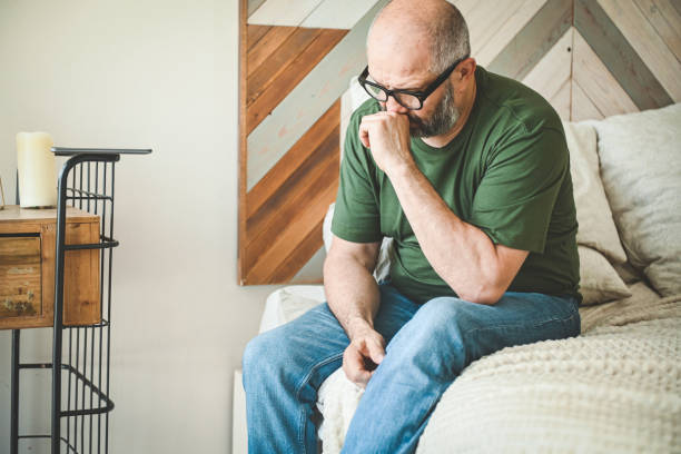 Mature adult man (mental burnout)