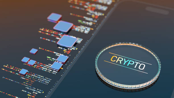 istock Abstract cryptocurrency coin on smartphone screen . Crypto payments. Crypto Wallet 2179844498