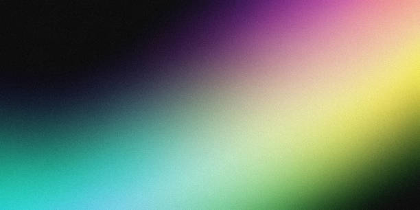 istock Grainy noisy background, abstract color gradient shape, vibrant glowing rainbow yellow green pink blue black noise texture banner design 2179856091