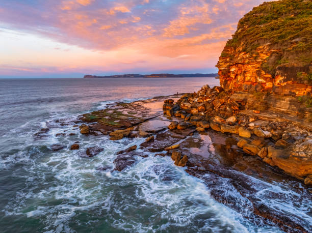 istock Winter seascape views over the beach with high and medium cloud cover 2179869413