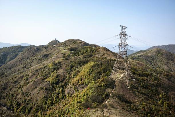 istock High Voltage Transmission Tower on Mountain Ridge 2179871028