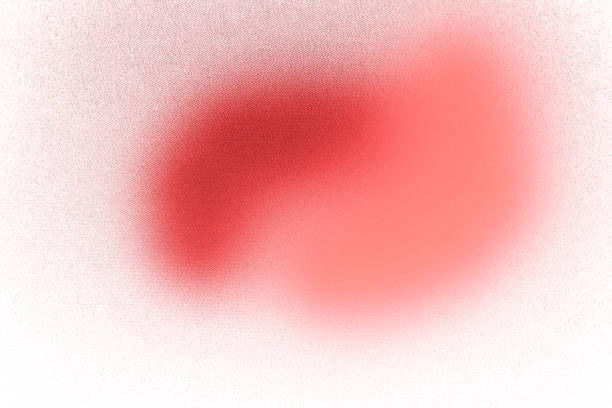 Red orange pink coral peach white abstract background. Noise grain mesh spray. Color gradient. Spot blot oval circle. Fluid water explosion splash. Design