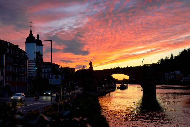 istock Old Bridge Sunset in Heidelberg Neckar River 2179880890