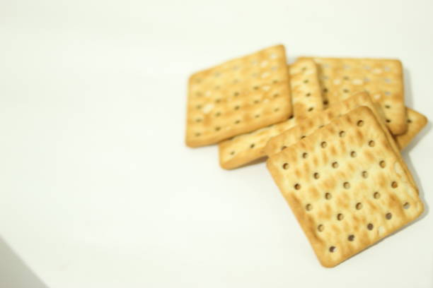 Salty cream cracker biscuit on the table for coffee.