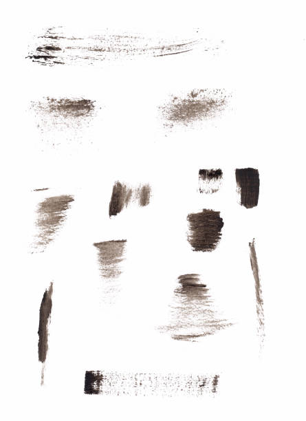 istock oil strokes with a dry brush on a white background 2179896232