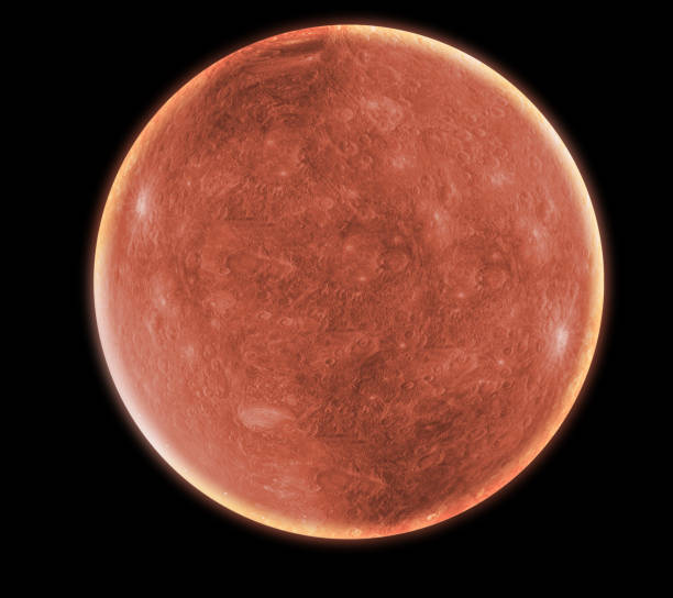 istock Isolated 3d rendered planet on black background with glow inside. Exoplanet concept backdrop 2179900702