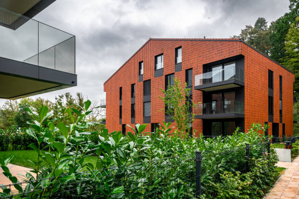 istock New houses construction. Residential house development in the suburb 2179906708