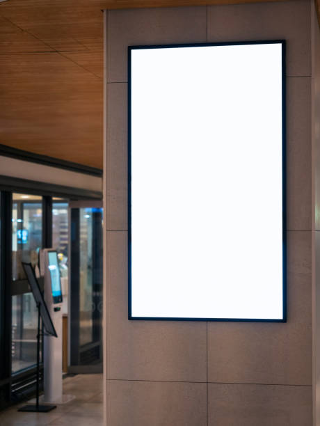 istock Mock up blank screen indoor Public building Media Advertisement 2179916559