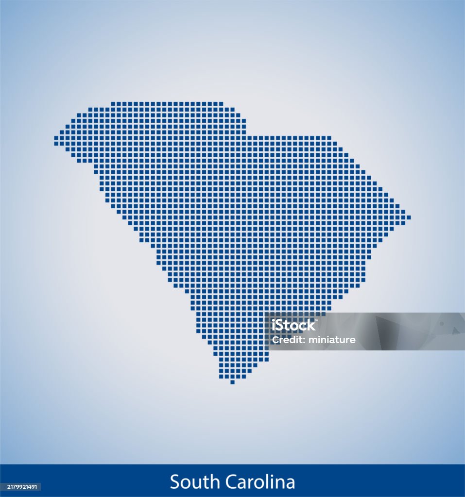 Editable Sc Vector Map South Carolina Map Stock Illustration - Download Image Now - Abstract ...