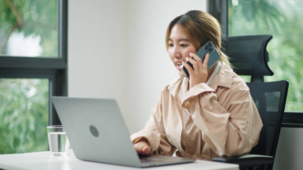 istock Businesswoman talking phone. 2179929703