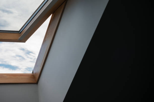 istock Window with a wooden frame is open, letting in the light 2179934103
