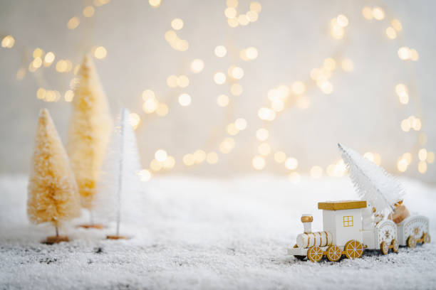 istock Christmas background with toy train 2179939713