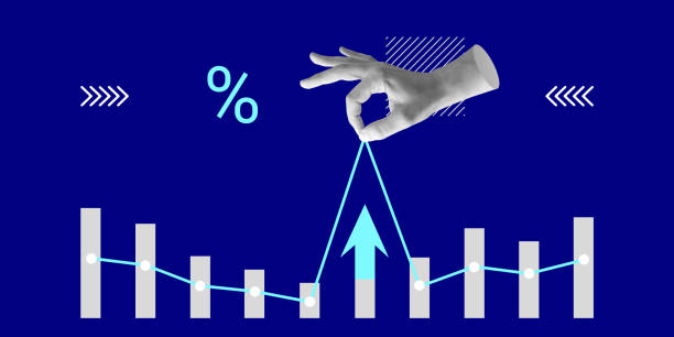 istock Hand raises growth chart, symbolizing success and progress. Improvement, business analytics, and positive changes. Minimalist art collage 2179941861