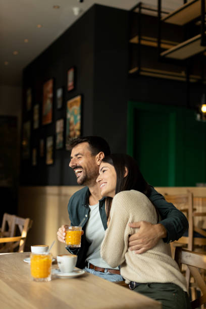 istock Young couple enjoying their time together in a cafe 2179948541