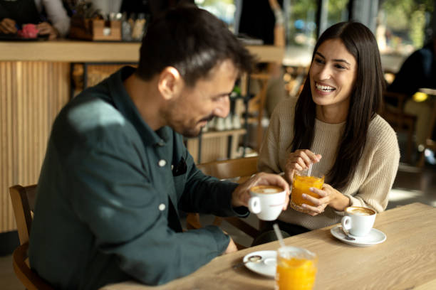 istock Young couple enjoying their time together in a cafe 2179948920