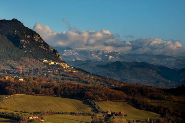 Terni, Umbria, Italy:In the background Cesi and behind Mount Terminillo