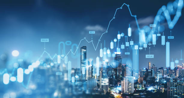 istock Bangkok skyline, forex diagrams and stock market data with lines and dynamics 2179954122