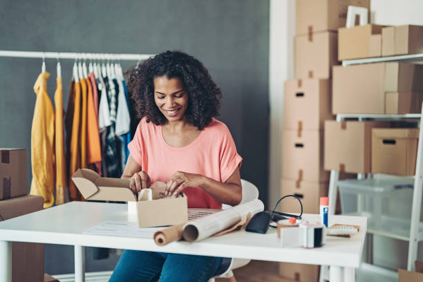istock Preparing an online order  for shipping 2179961775