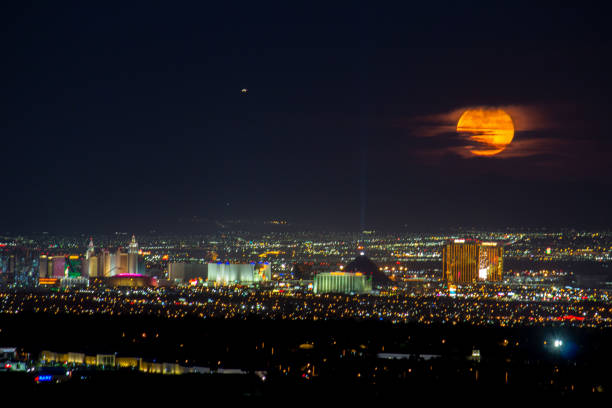 istock Super Moon Over Las Vegas Skyline 2179966358