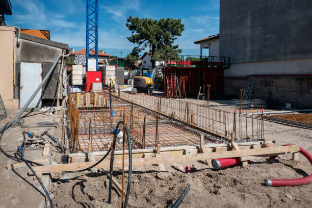 istock Foundations of a new building under construction 2179967017