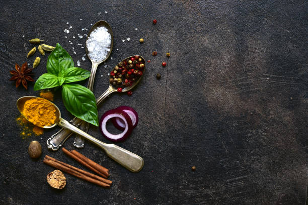 istock Culinary background with  spicies. Top view with copy space. 2179967814