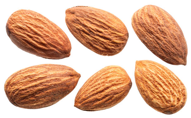 istock Set of almond nuts isolated on white background. File contains clipping path. 2179969764