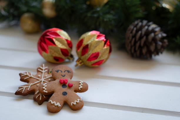 istock Christmas backgrounds: homemade gingerbread cookies 2179976822