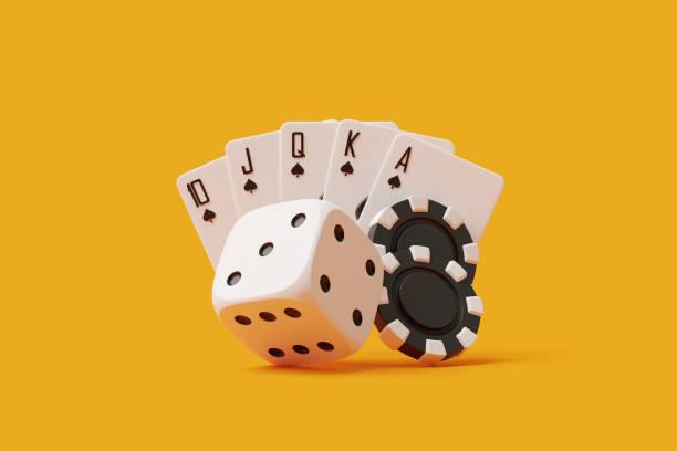 istock Luxurious Casino Elements with Cards and Dice. 3D render illustration 2179979964