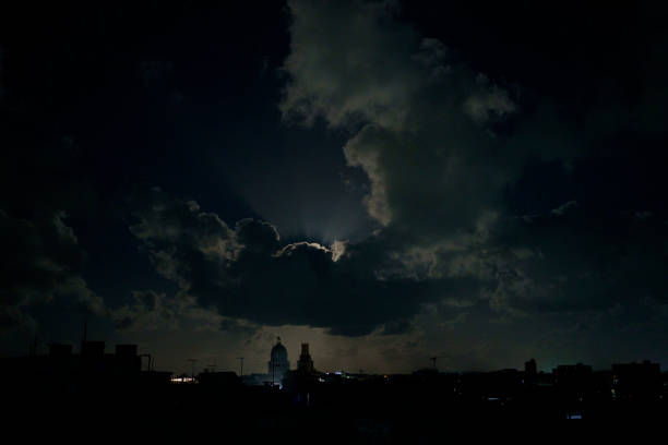 From October 18 to 21, the entire island of Cuba was in a total blackout. All non-essential activities were suspended. Cuba is paralyzed.\nPictured is a view of Havana.
