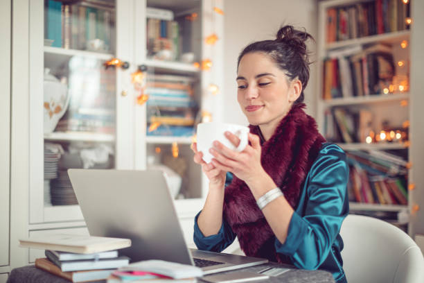 Young woman at home