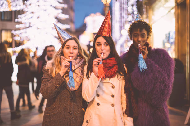 istock Friends celebrating the New Year's Eve 2179989088
